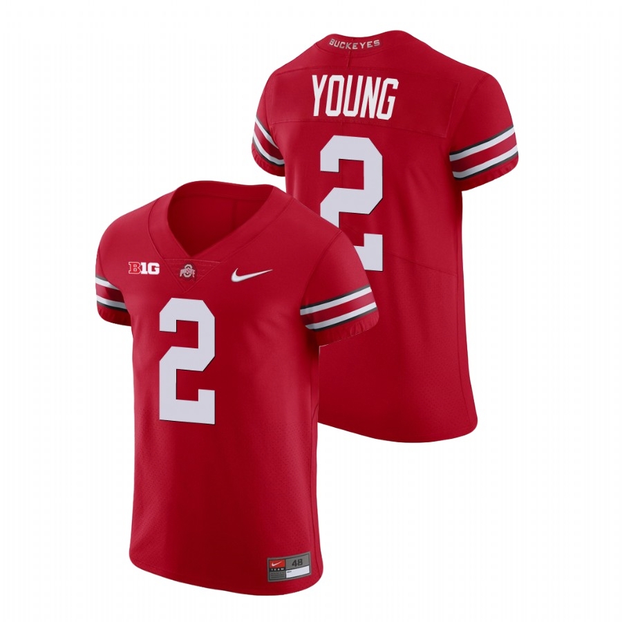Ohio State Buckeyes Men's NCAA Chase Young #2 Scarlet V-Neck College Football Jersey HAV5549CY